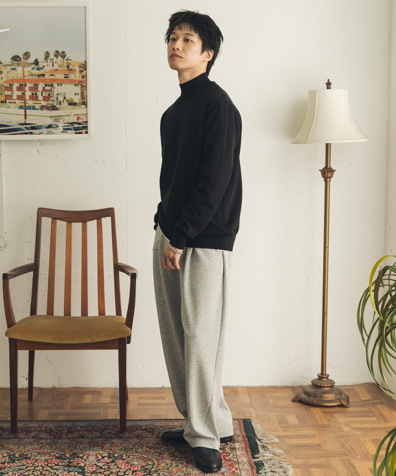 SENSE OF PLACE by URBAN RESEARCH「『一部WEB限定ｶﾗｰ』『洗濯可/静電気防止/毛玉防止』ｽﾄﾚｯﾁﾓｯｸ  」|ニット・セーター|