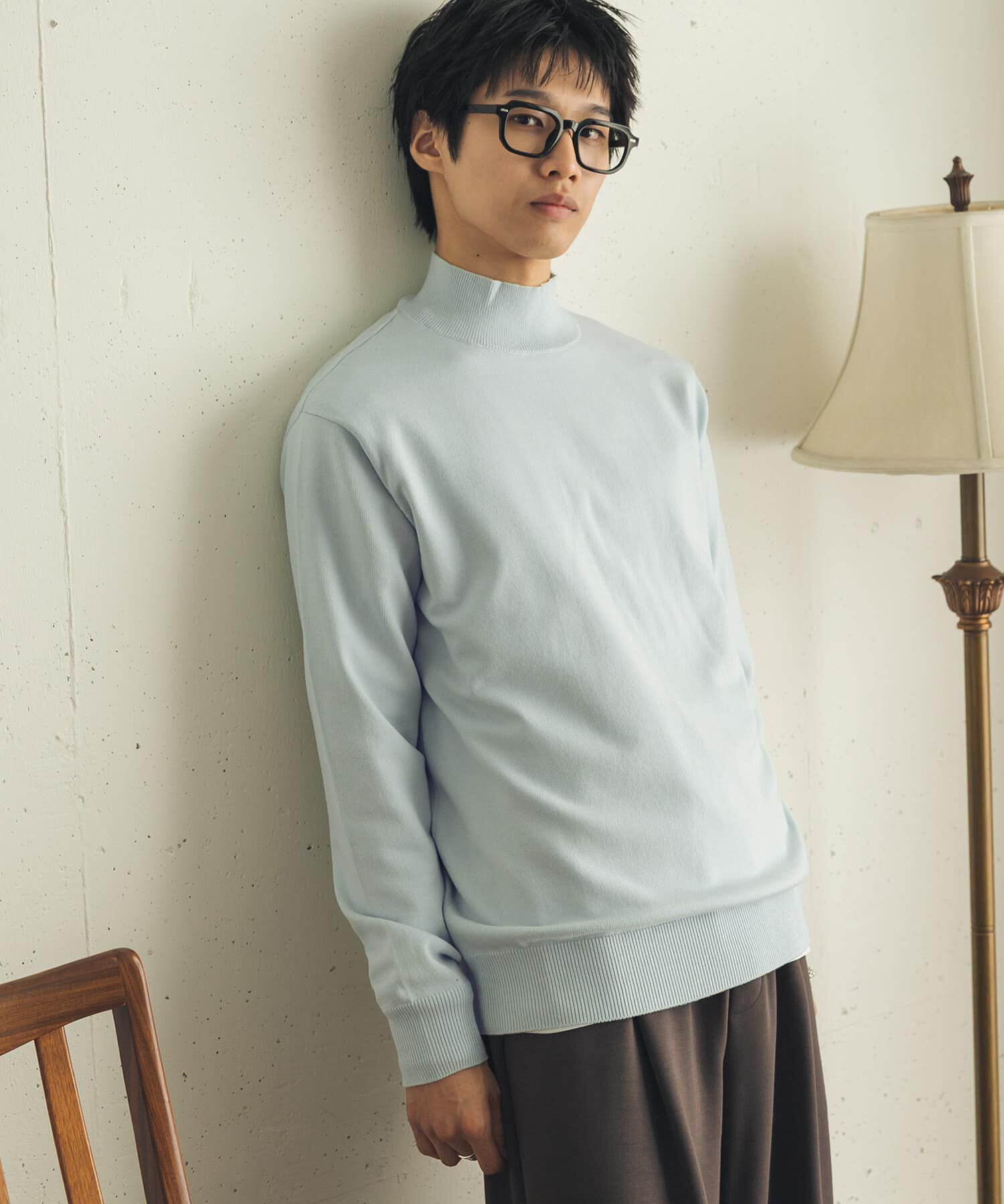 SENSE OF PLACE by URBAN RESEARCH「『一部WEB限定ｶﾗｰ』『洗濯可/静電気防止/毛玉防止』ｽﾄﾚｯﾁﾓｯｸ  」|ニット・セーター|