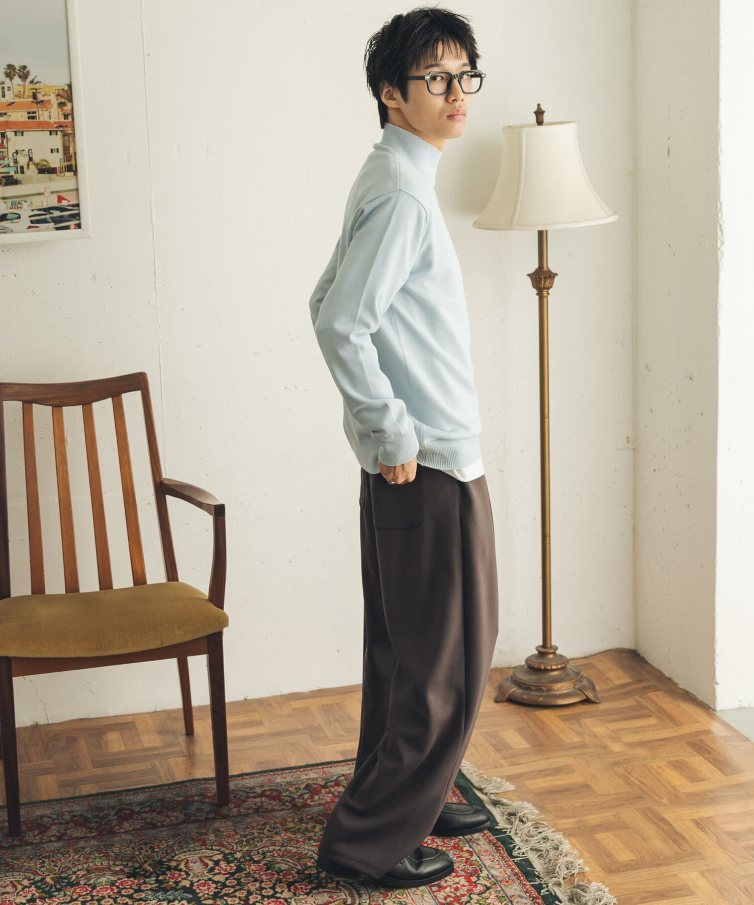 SENSE OF PLACE by URBAN RESEARCH「『一部WEB限定ｶﾗｰ』『洗濯可/静電気防止/毛玉防止』ｽﾄﾚｯﾁﾓｯｸ  」|ニット・セーター|