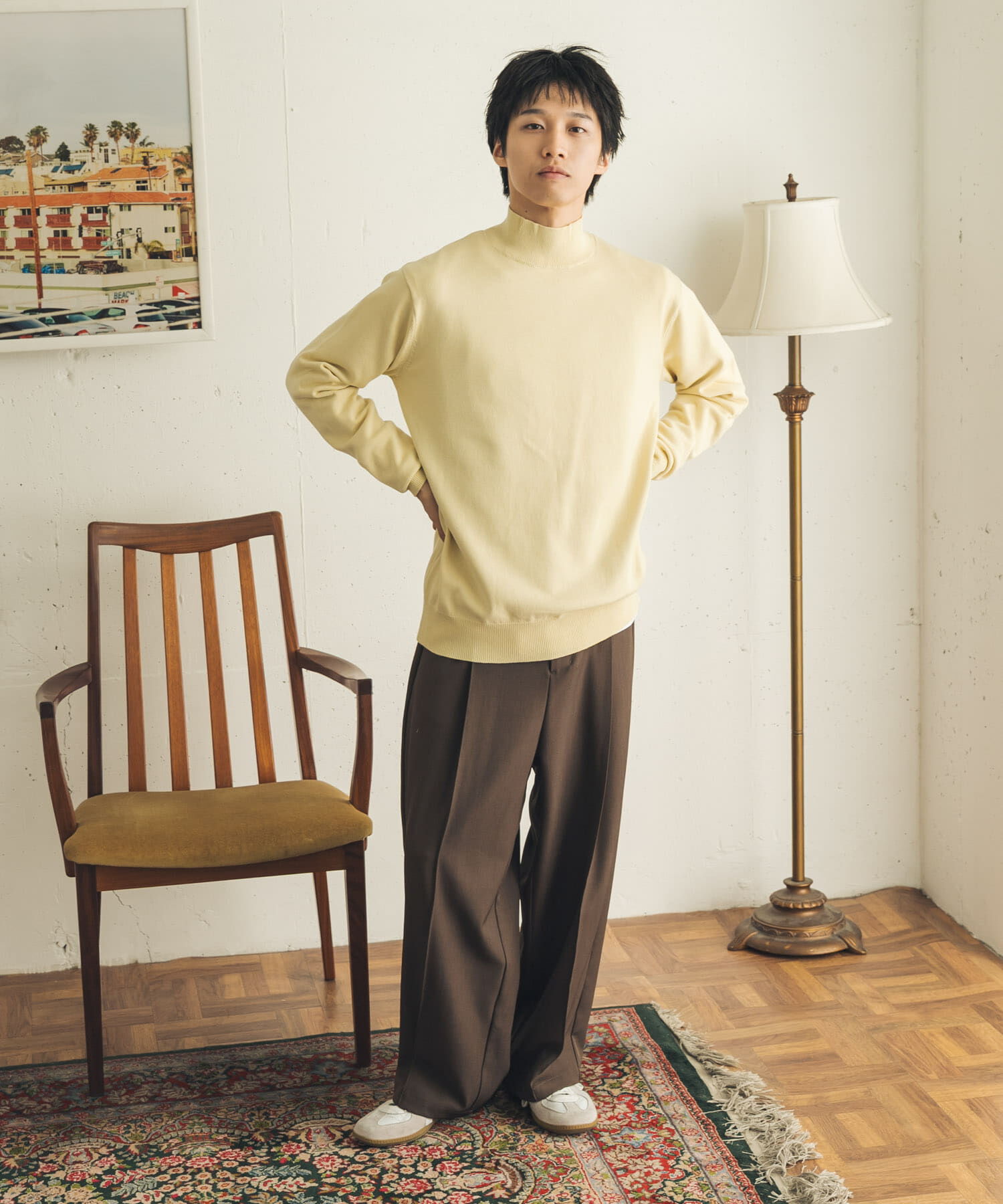 SENSE OF PLACE by URBAN RESEARCH「『一部WEB限定ｶﾗｰ』『洗濯可/静電気防止/毛玉防止』ｽﾄﾚｯﾁﾓｯｸ  」|ニット・セーター|