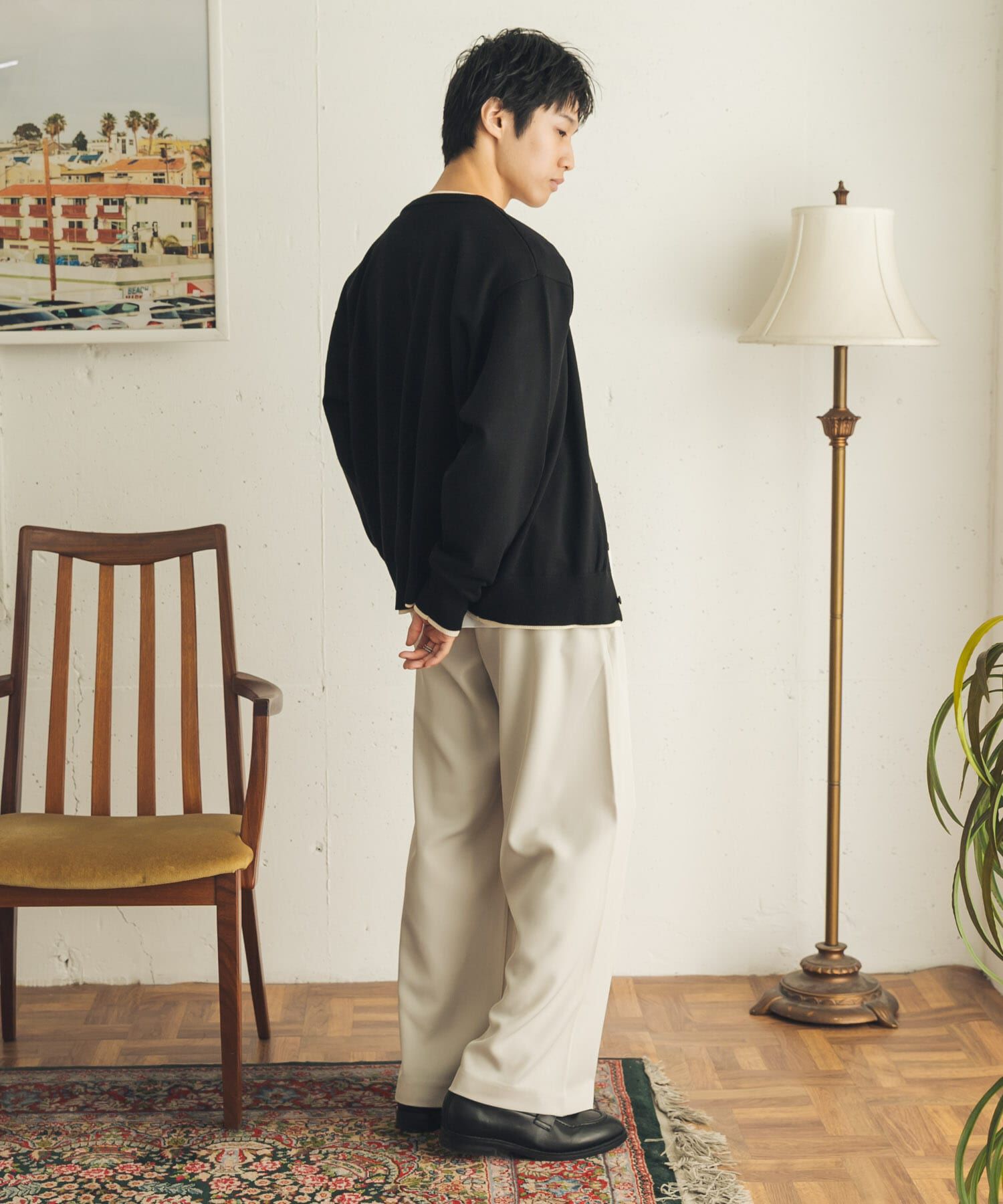 SENSE OF PLACE by URBAN RESEARCH「『一部WEB限定ｶﾗｰ』『洗濯可/静電気防止/毛玉防止』ｽﾄﾚｯﾁﾌｪｲ  」|カーディガン|