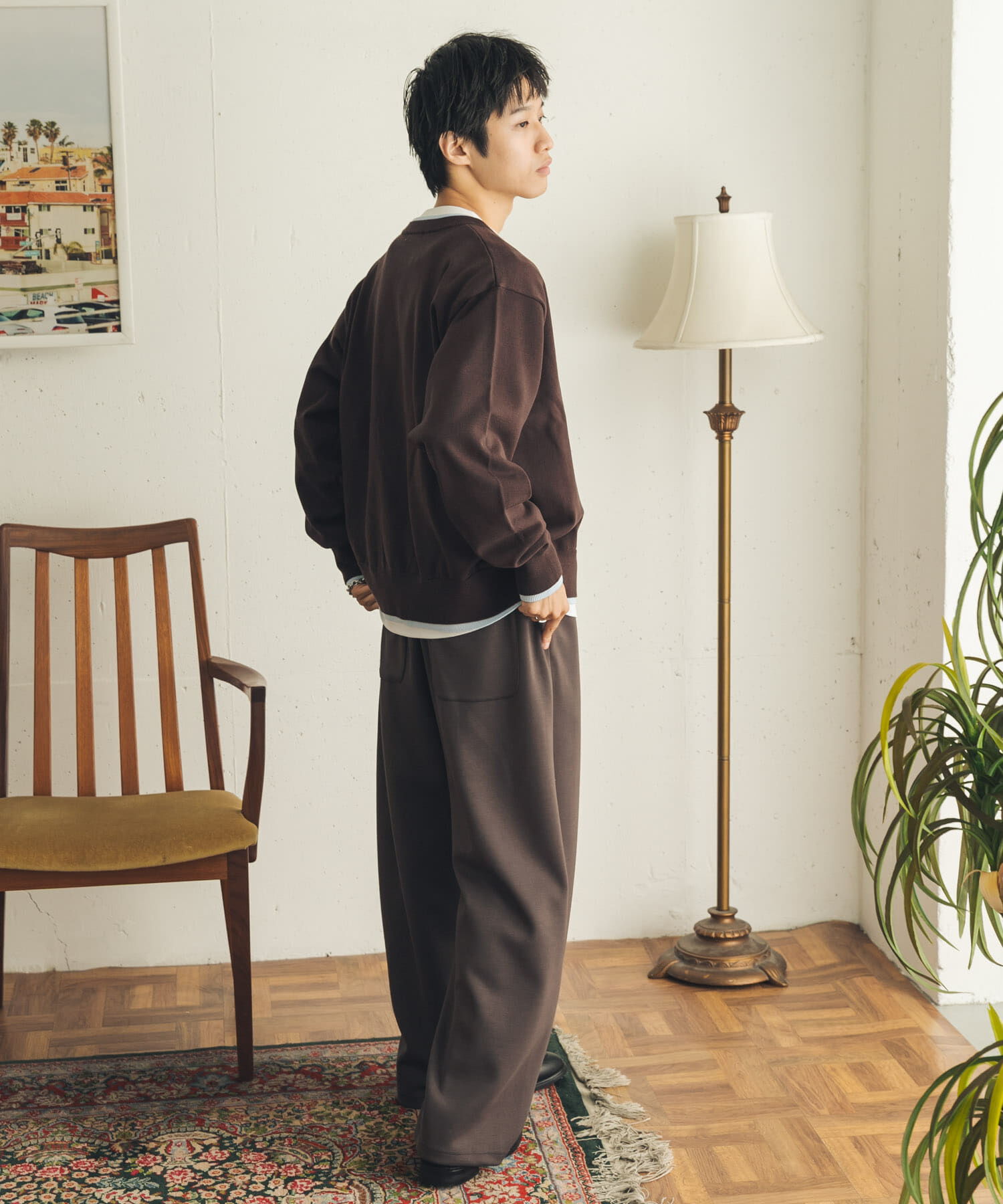 SENSE OF PLACE by URBAN RESEARCH「『一部WEB限定ｶﾗｰ』『洗濯可/静電気防止/毛玉防止』ｽﾄﾚｯﾁﾌｪｲ  」|カーディガン|