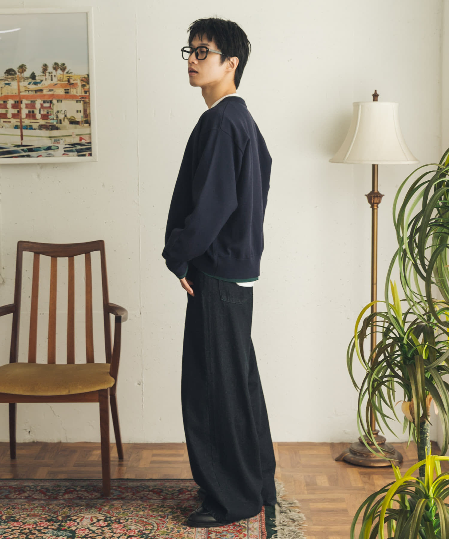SENSE OF PLACE by URBAN RESEARCH「『一部WEB限定ｶﾗｰ』『洗濯可/静電気防止/毛玉防止』ｽﾄﾚｯﾁﾌｪｲ  」|カーディガン|