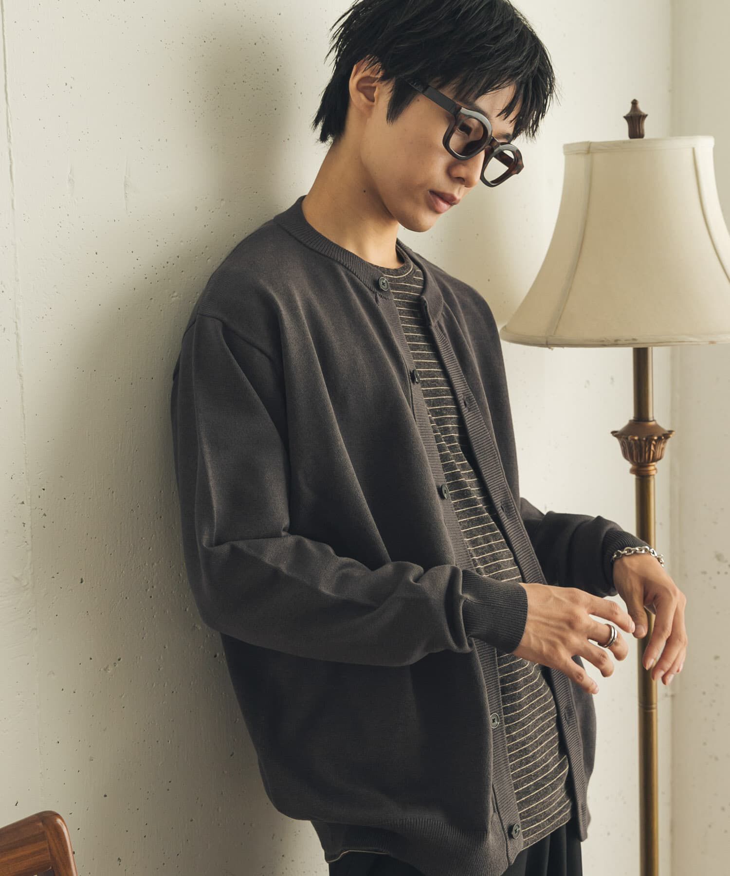 SENSE OF PLACE by URBAN RESEARCH「『WEB限定』『洗濯可/静電気防止/毛玉防止』ｽﾄﾚｯﾁｸﾙｰﾈｯｸｶｰ  」|カーディガン|