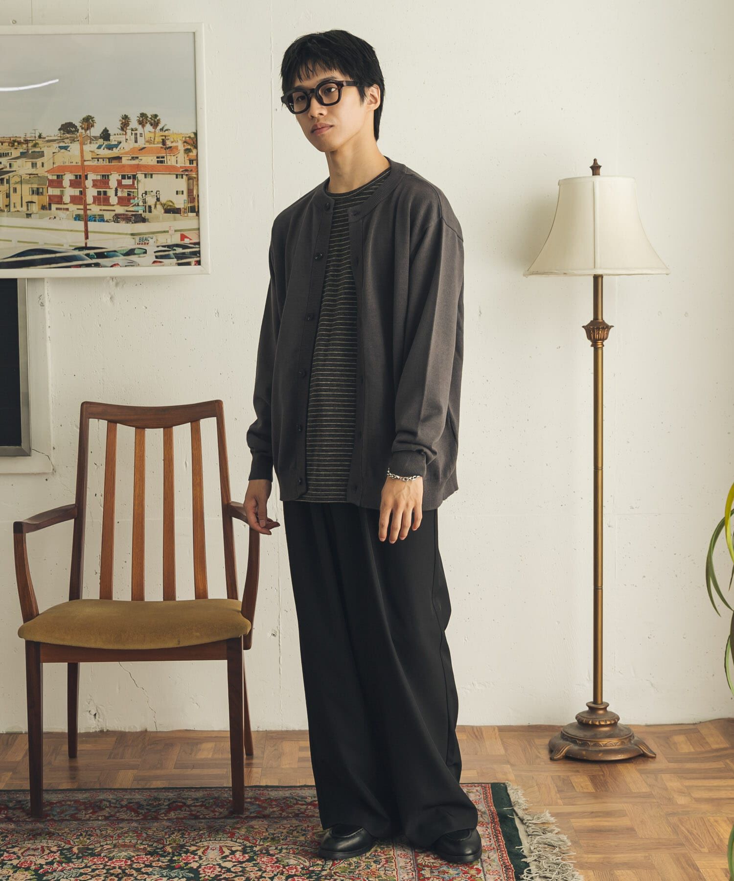 SENSE OF PLACE by URBAN RESEARCH「『WEB限定』『洗濯可/静電気防止/毛玉防止』ｽﾄﾚｯﾁｸﾙｰﾈｯｸｶｰ  」|カーディガン|