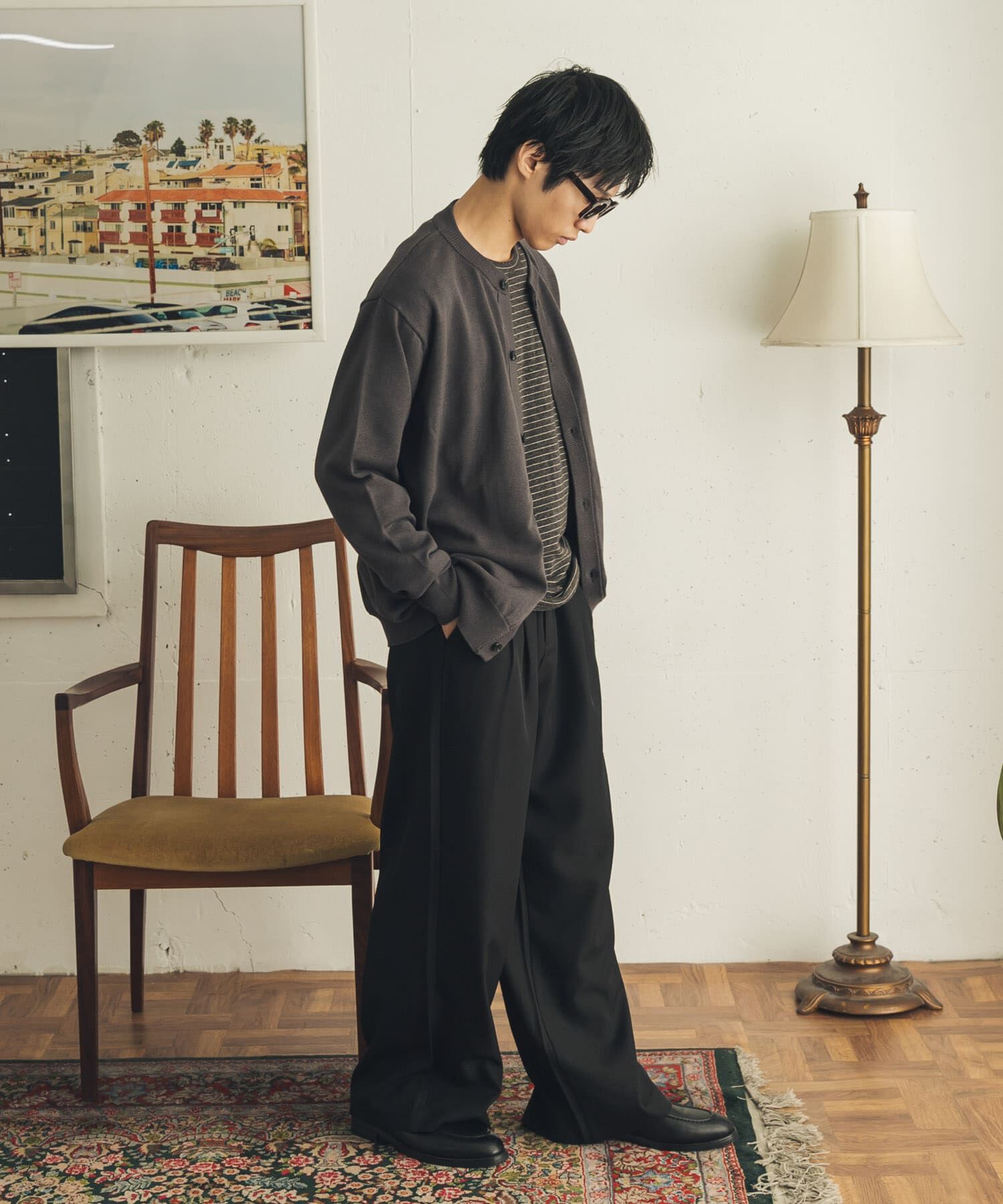 SENSE OF PLACE by URBAN RESEARCH「『WEB限定』『洗濯可/静電気防止/毛玉防止』ｽﾄﾚｯﾁｸﾙｰﾈｯｸｶｰ  」|カーディガン|