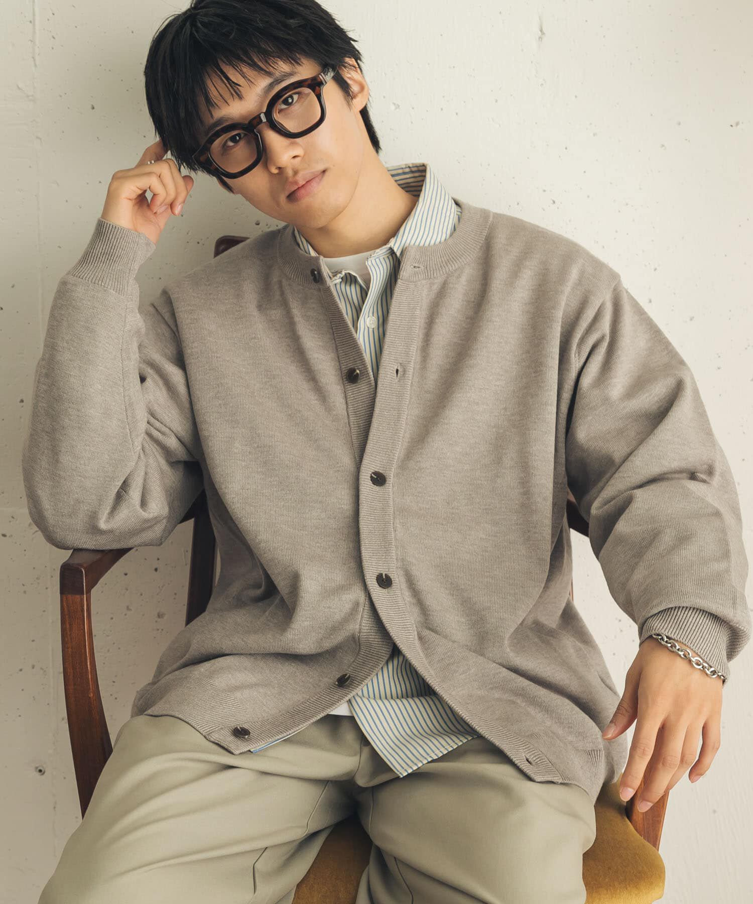 SENSE OF PLACE by URBAN RESEARCH「『WEB限定』『洗濯可/静電気防止/毛玉防止』ｽﾄﾚｯﾁｸﾙｰﾈｯｸｶｰ  」|カーディガン|
