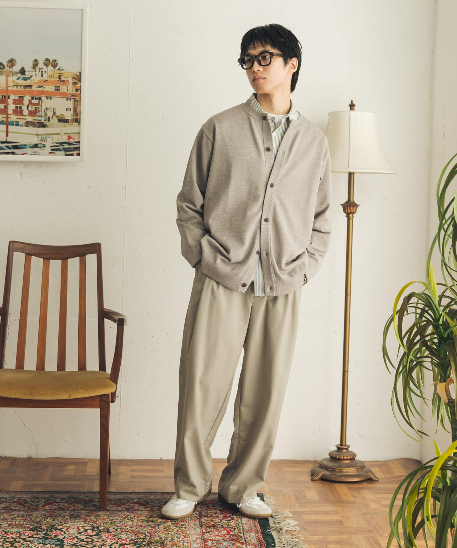 SENSE OF PLACE by URBAN RESEARCH「『WEB限定』『洗濯可/静電気防止/毛玉防止』ｽﾄﾚｯﾁｸﾙｰﾈｯｸｶｰ  」|カーディガン|