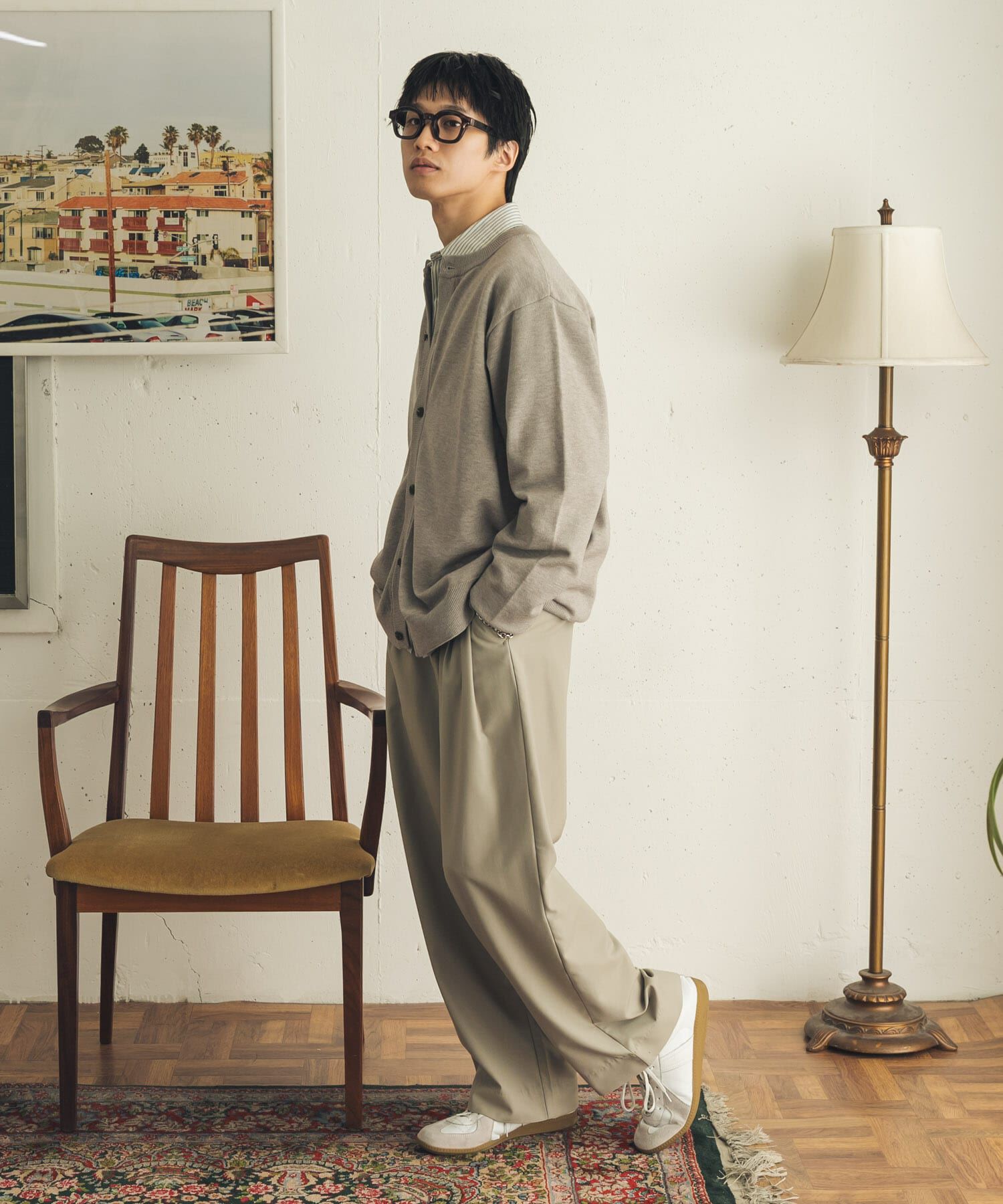 SENSE OF PLACE by URBAN RESEARCH「『WEB限定』『洗濯可/静電気防止/毛玉防止』ｽﾄﾚｯﾁｸﾙｰﾈｯｸｶｰ  」|カーディガン|