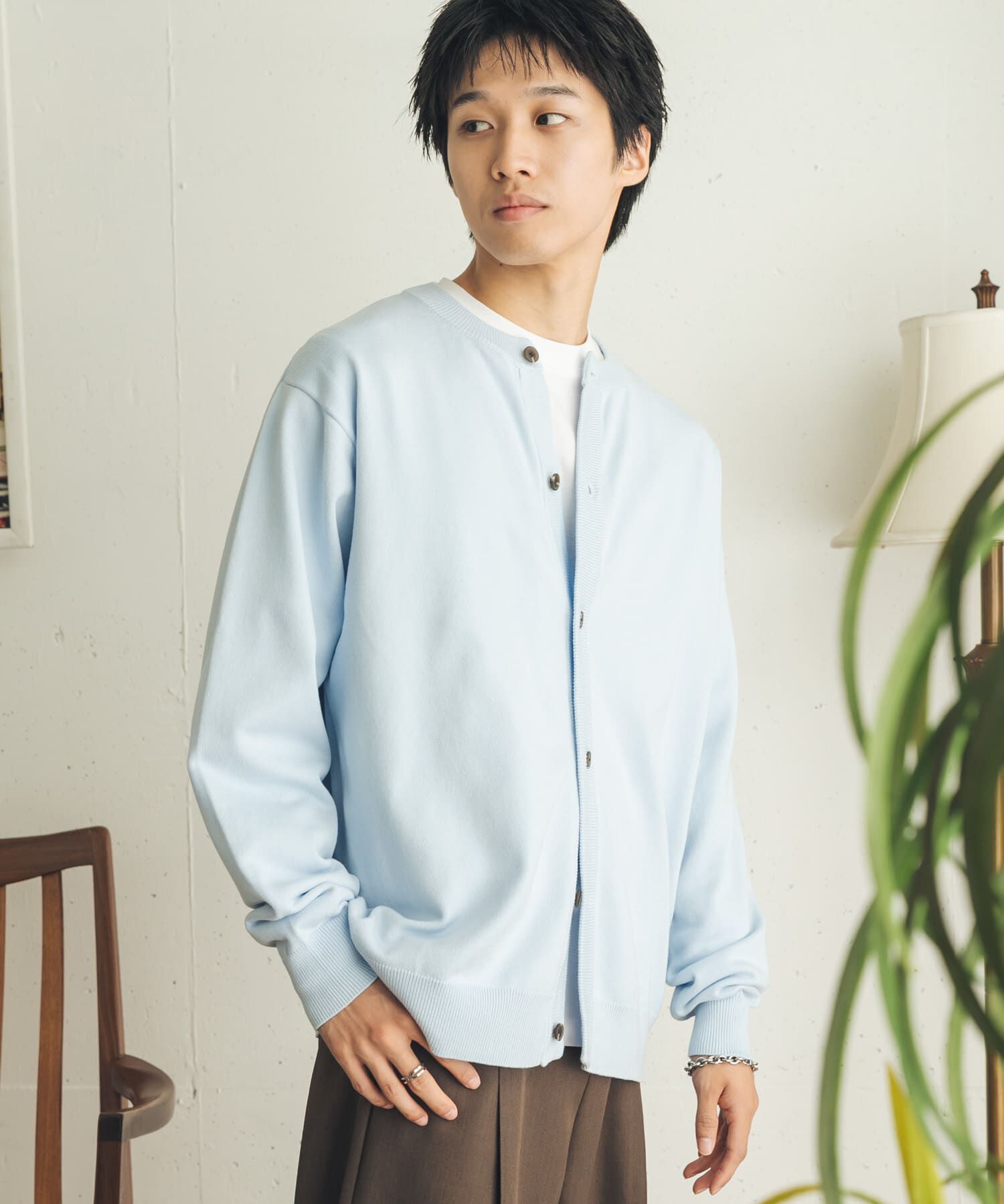 SENSE OF PLACE by URBAN RESEARCH「『WEB限定』『洗濯可/静電気防止/毛玉防止』ｽﾄﾚｯﾁｸﾙｰﾈｯｸｶｰ  」|カーディガン|
