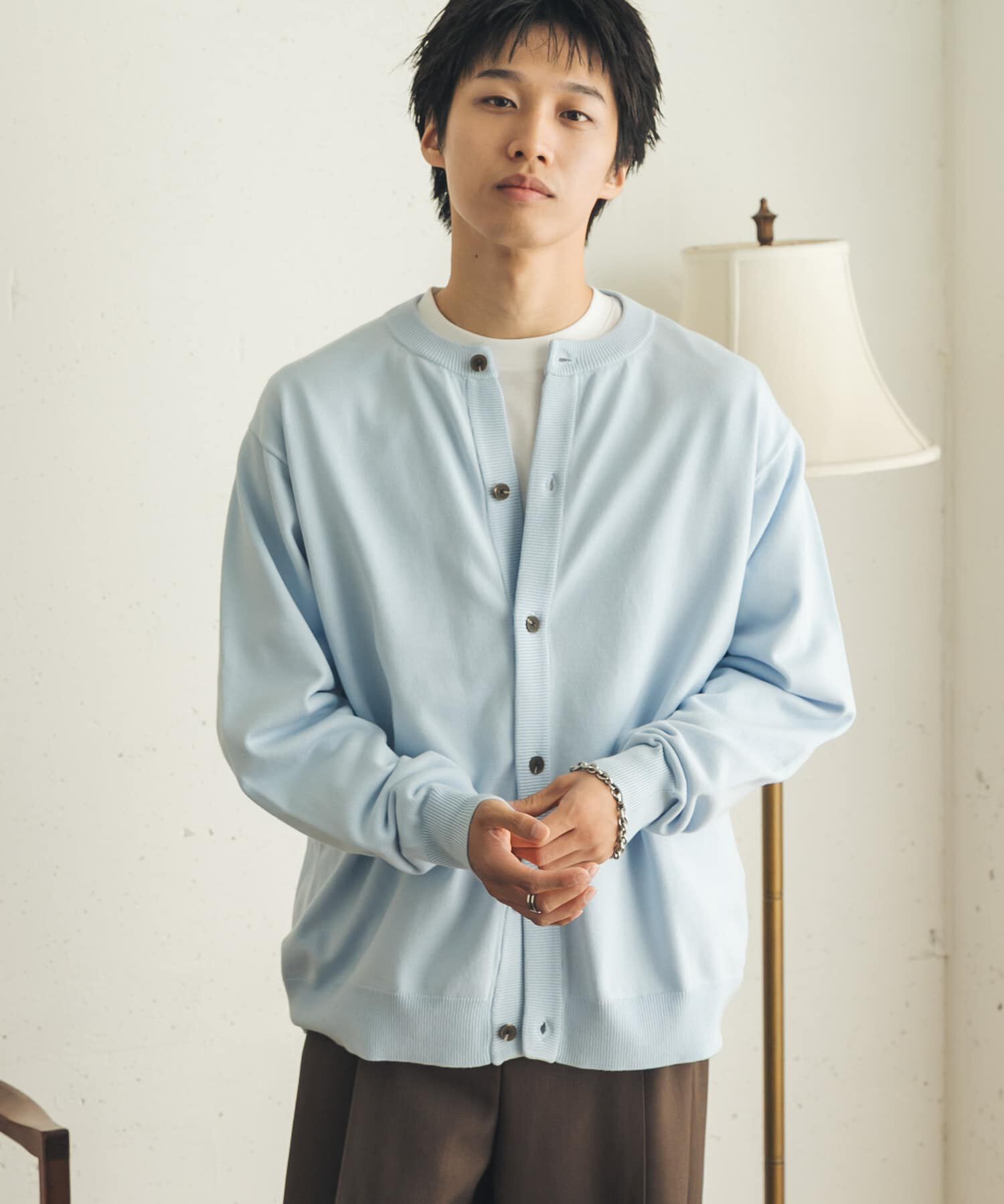 SENSE OF PLACE by URBAN RESEARCH「『WEB限定』『洗濯可/静電気防止/毛玉防止』ｽﾄﾚｯﾁｸﾙｰﾈｯｸｶｰ  」|カーディガン|