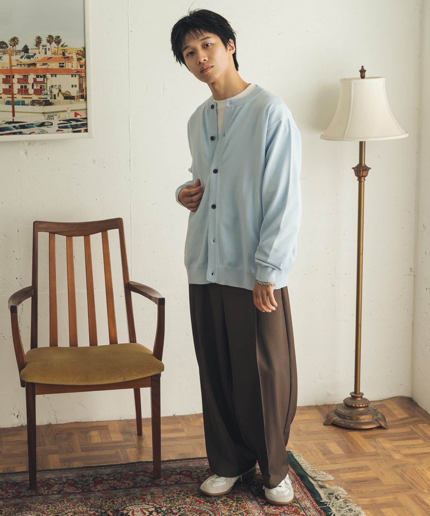 SENSE OF PLACE by URBAN RESEARCH「『WEB限定』『洗濯可/静電気防止/毛玉防止』ｽﾄﾚｯﾁｸﾙｰﾈｯｸｶｰ  」|カーディガン|