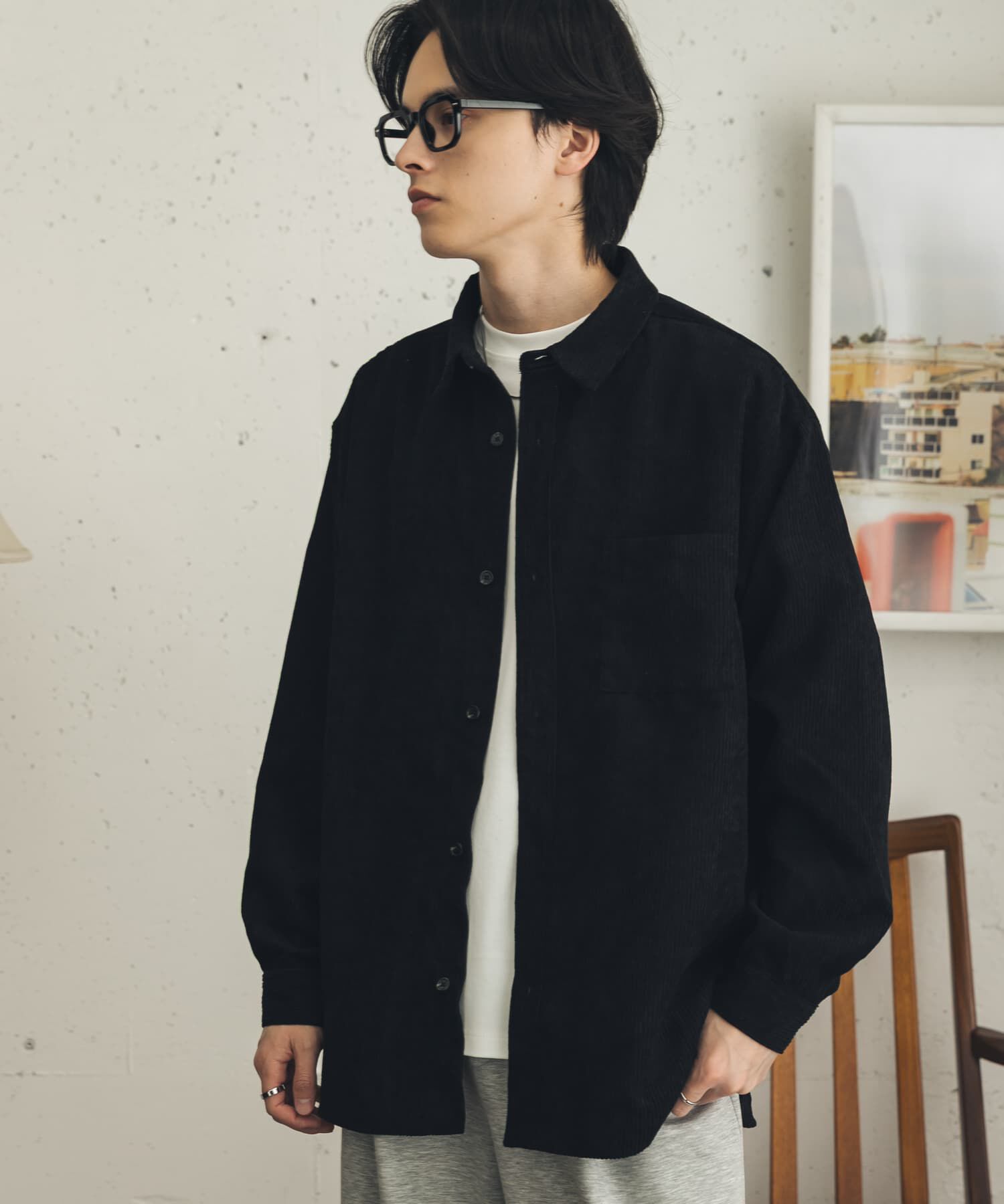 SENSE OF PLACE by URBAN RESEARCH「『速乾』ウォッシュドコーデュロイロングスリーブシャツ」|シャツ・ブラウス|