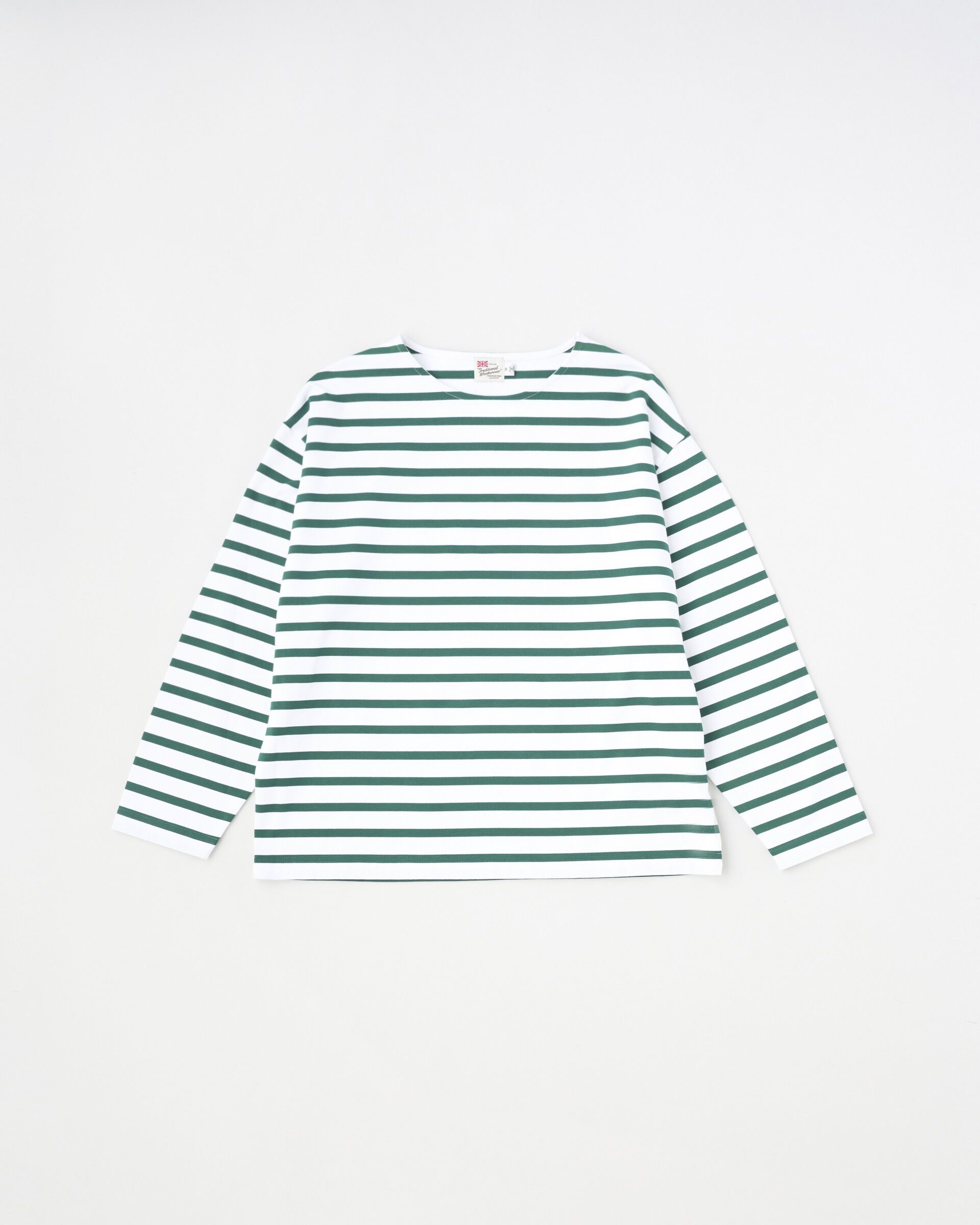 Traditional Weatherwear「【UNIONWEAR】MARINE BORDER 001」|Tシャツ・カットソー|ﾎﾜｲﾄ&times;ｸﾞﾘｰﾝ