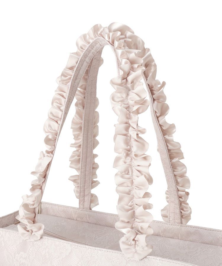 Maison de FLEUR「レースフリルハンドルスクエアトートバッグ」|トートバッグ|