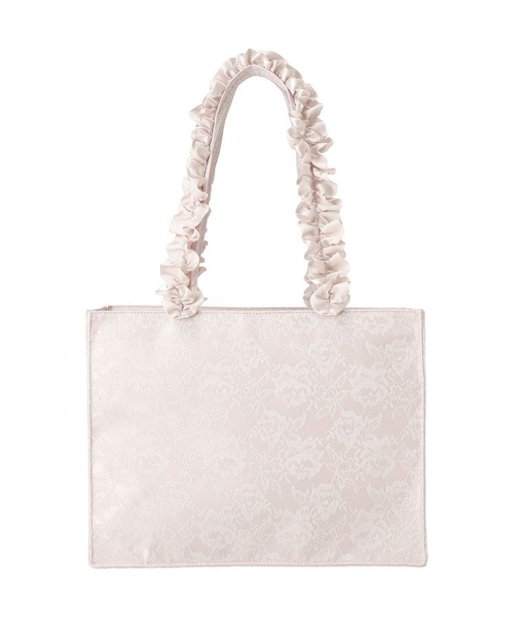 Maison de FLEUR「レースフリルハンドルスクエアトートバッグ」|トートバッグ|