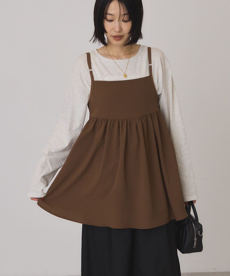 AMERICAN HOLIC「【WEB限定】前後2WAYキャミソールチュニック【UVカット・イージーケア】」|ベスト・ジレ|Brown