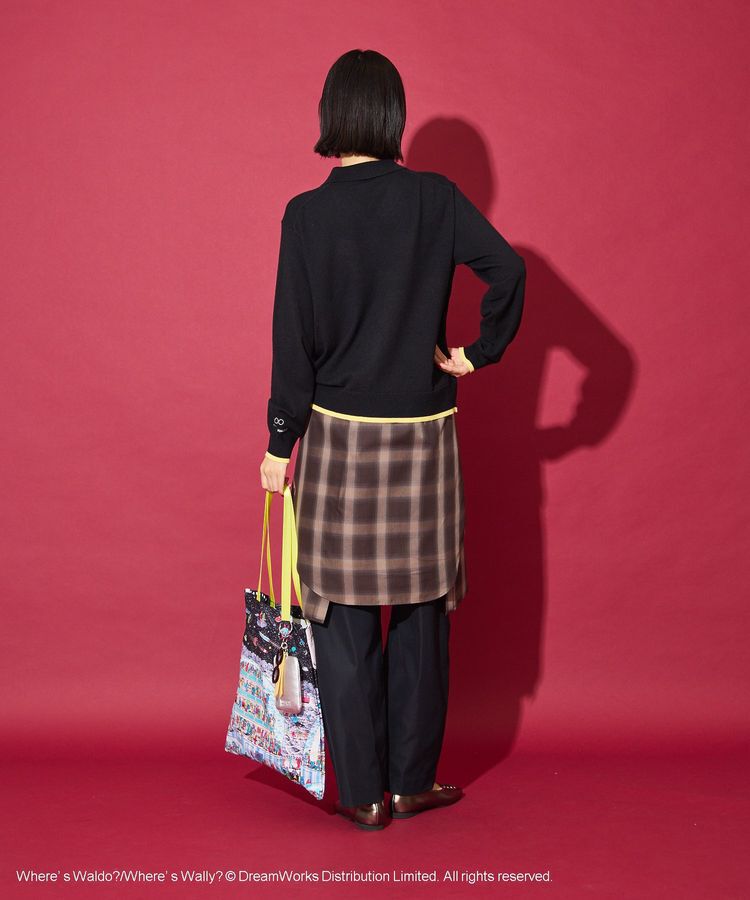 AMERICAN HOLIC「【WHERE'S WALLY?】配色レイヤードニットポロ」|ニット・セーター|