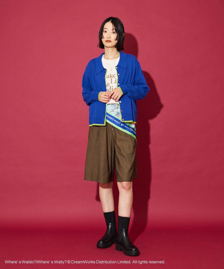 AMERICAN HOLIC「【WHERE'S WALLY?】配色レイヤードニットポロ」|ニット・セーター|
