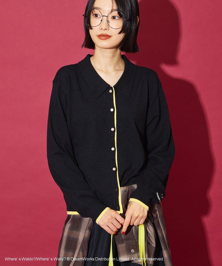 AMERICAN HOLIC「【WHERE'S WALLY?】配色レイヤードニットポロ」|ニット・セーター|