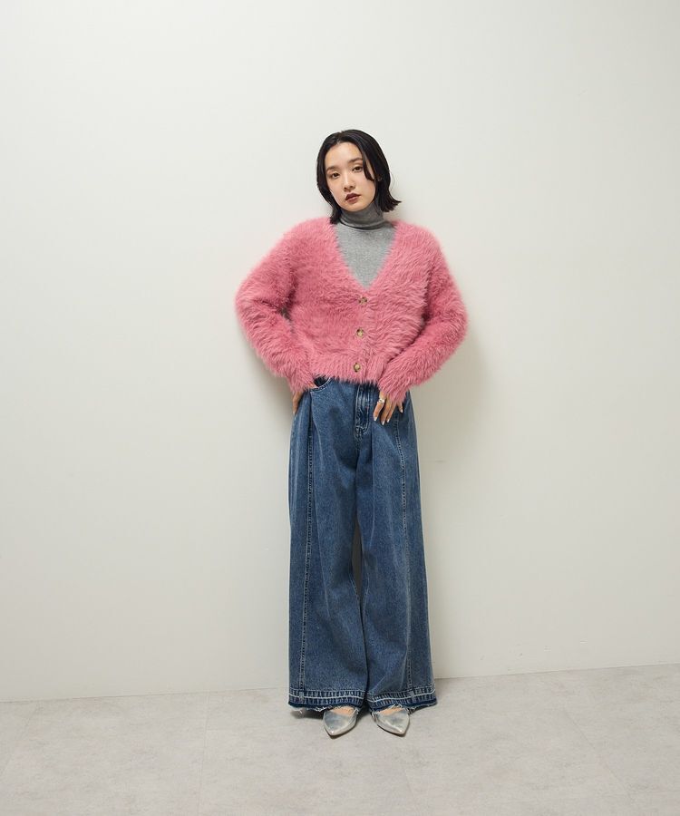 Green Parks「・Petit Fleur シャギーニットカーディガン」|カーディガン|