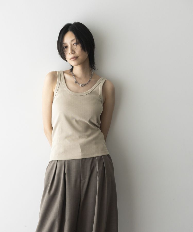GARAGE OF GOOD CLOTHING「【日本製】FANCTIONALフライスUネックタンクトップ」|インナー|Beige