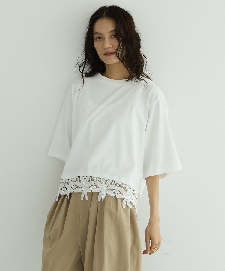 GARAGE OF GOOD CLOTHING「レース切り替えTシャツ」|Tシャツ・カットソー|