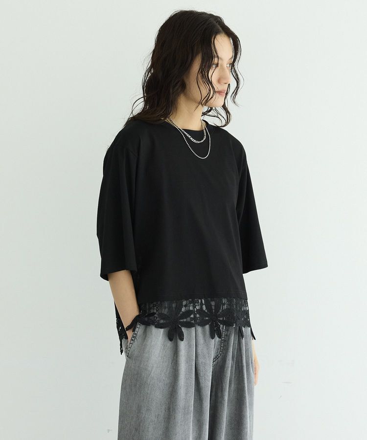 GARAGE OF GOOD CLOTHING「レース切り替えTシャツ」|Tシャツ・カットソー|