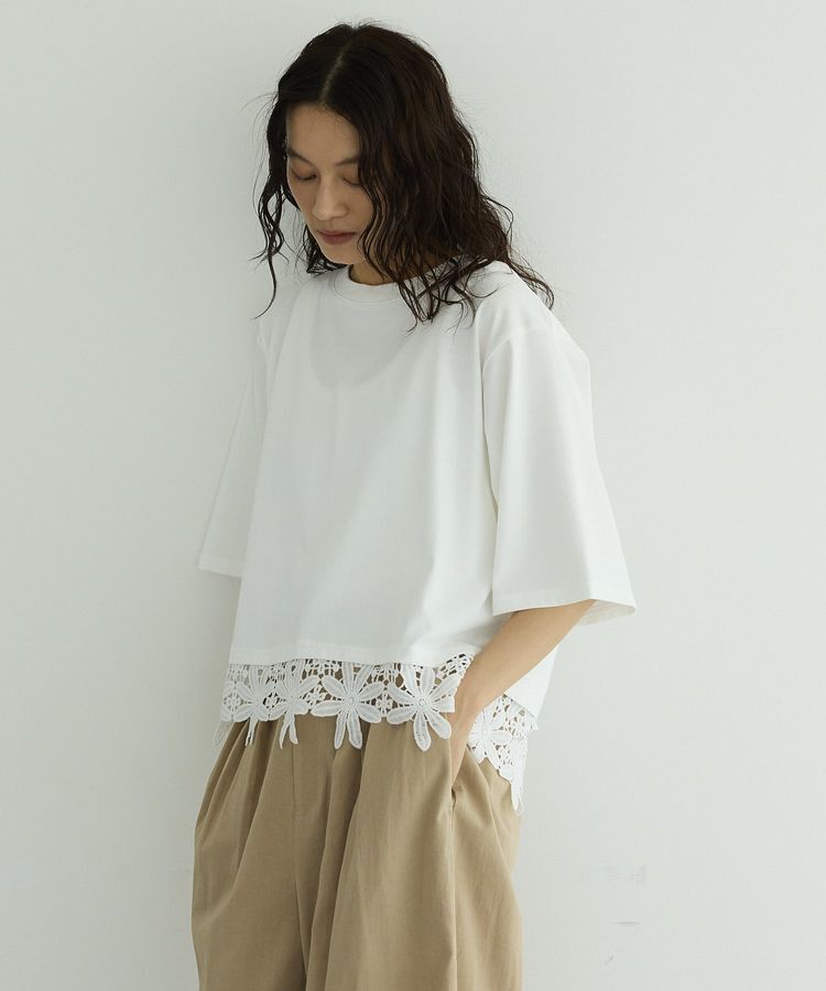 GARAGE OF GOOD CLOTHING「レース切り替えTシャツ」|Tシャツ・カットソー|
