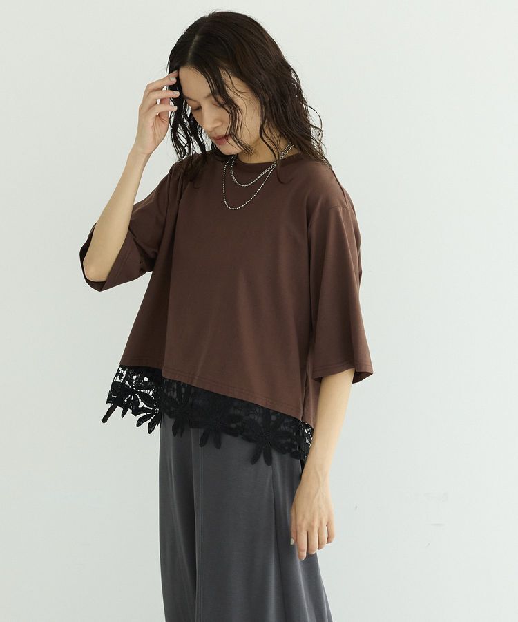 GARAGE OF GOOD CLOTHING「レース切り替えTシャツ」|Tシャツ・カットソー|