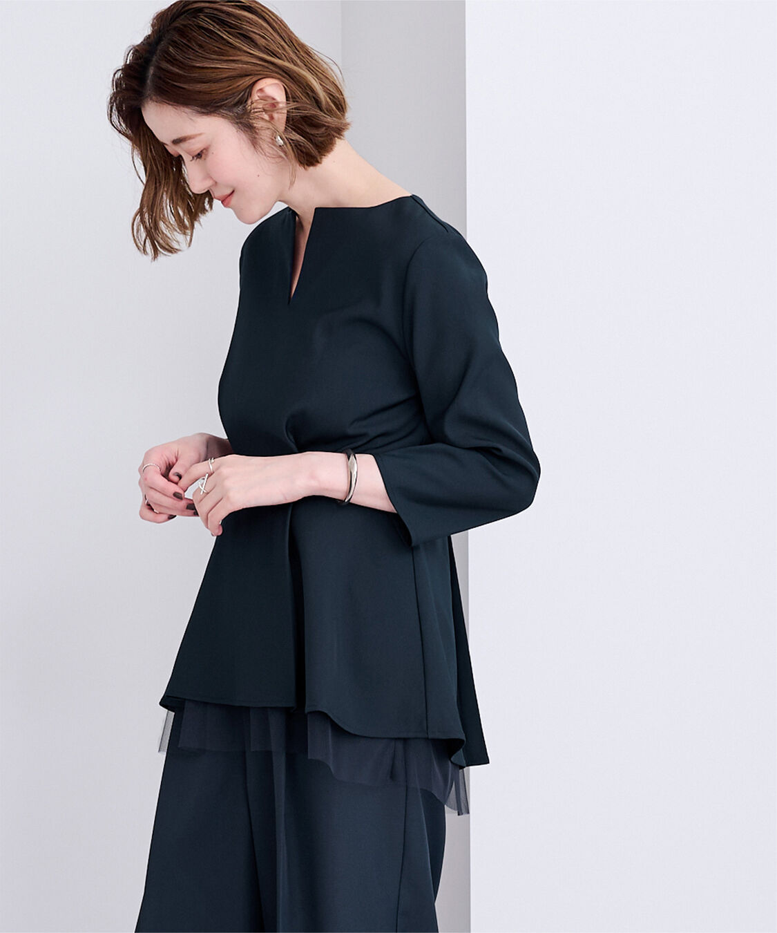ur's「キーネックチュールティアードトップス」|シャツ・ブラウス|