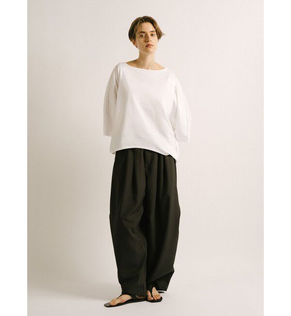 mizuiro ind「mizuiro ind ボートネックコクーンプルオーバー」|Tシャツ・カットソー|