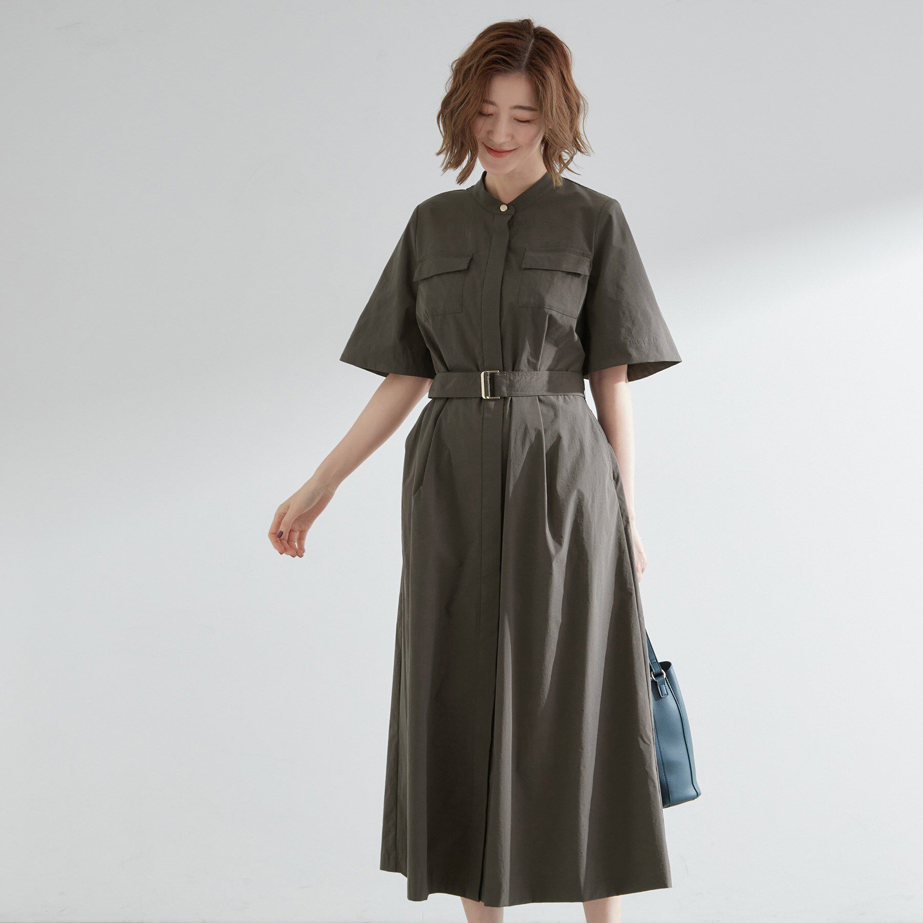 grove「軽やかに決まる　ワークシャツワンピース」|ワンピース|