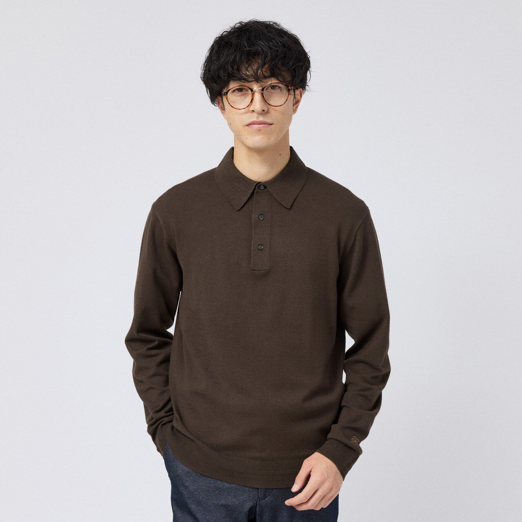 TAKEO KIKUCHI「レーヨン ニット ポロシャツ」|ニット・セーター|