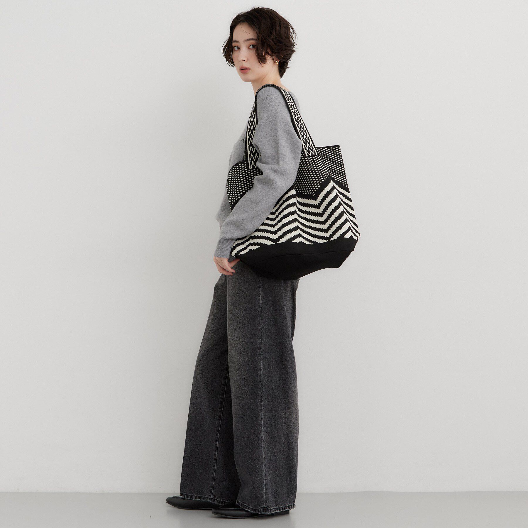 THE SHOP TK「ニットトートBAG」|トートバッグ|