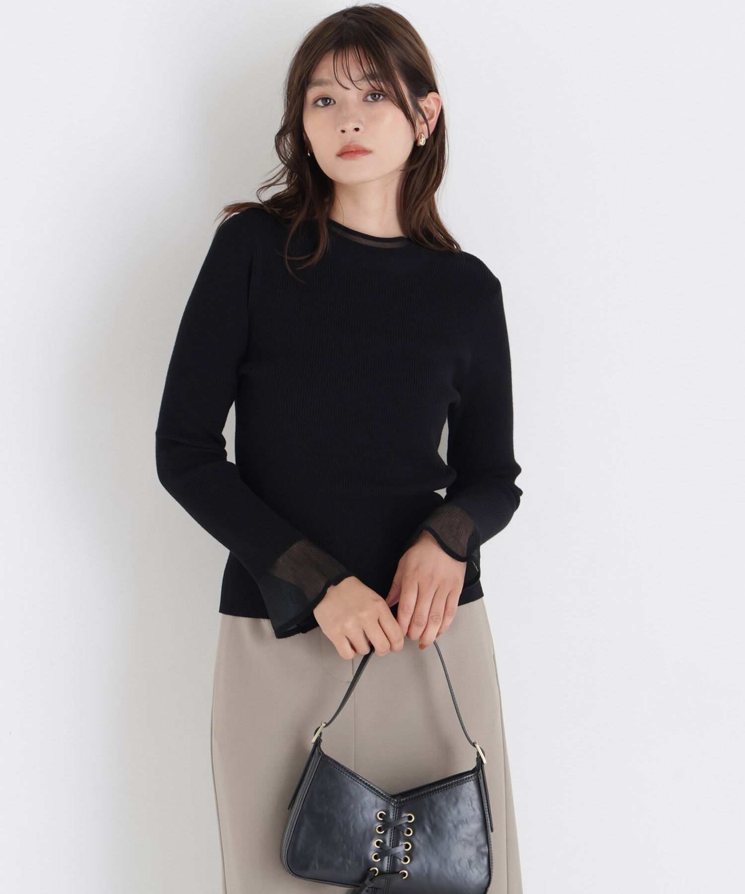  「シアーフレアカフスリブニット 26AW」|ニット・セーター|