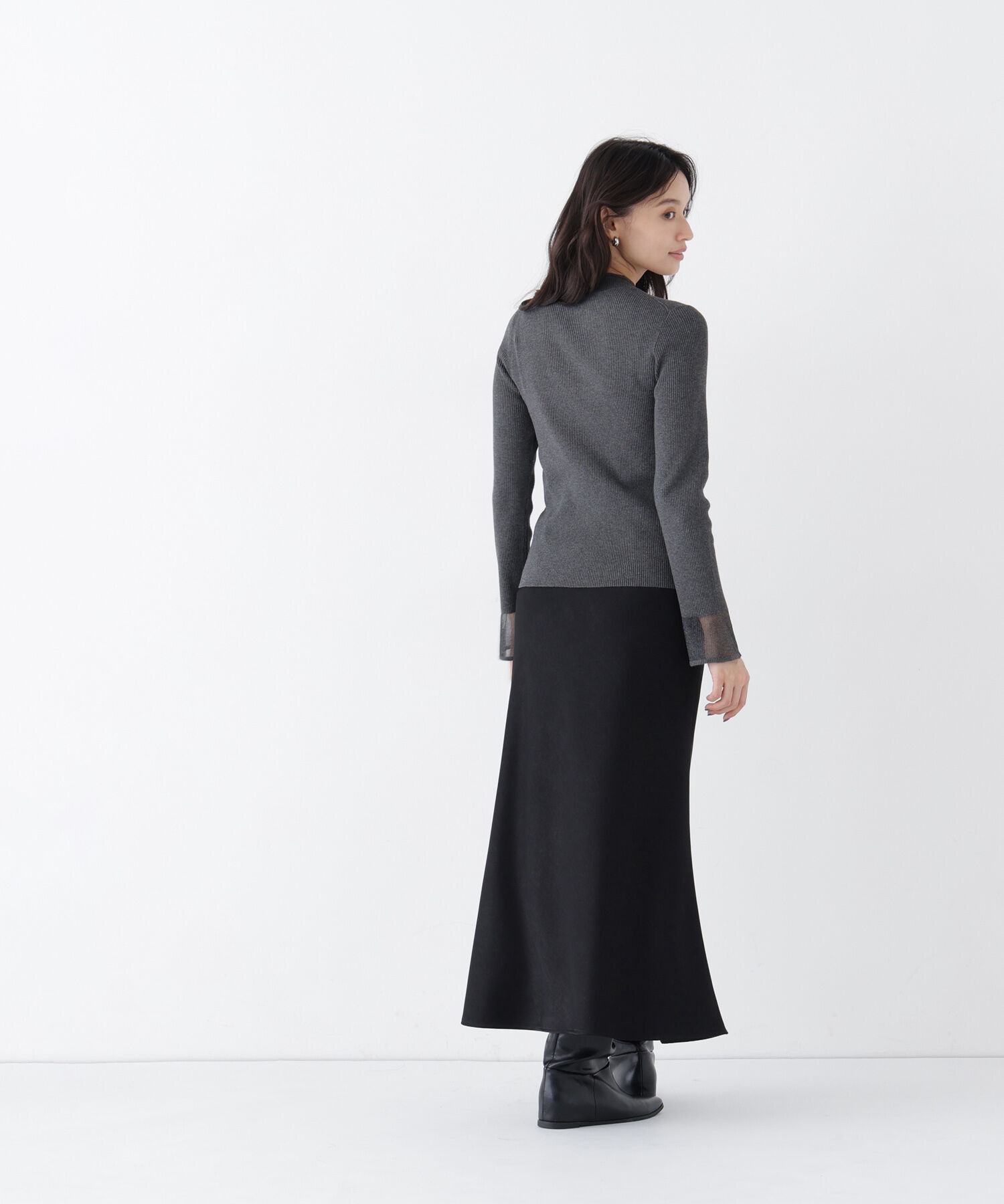  「シアーフレアカフスリブニット 26AW」|ニット・セーター|