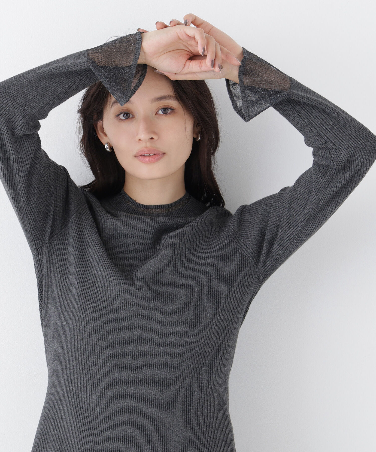  「シアーフレアカフスリブニット 26AW」|ニット・セーター|