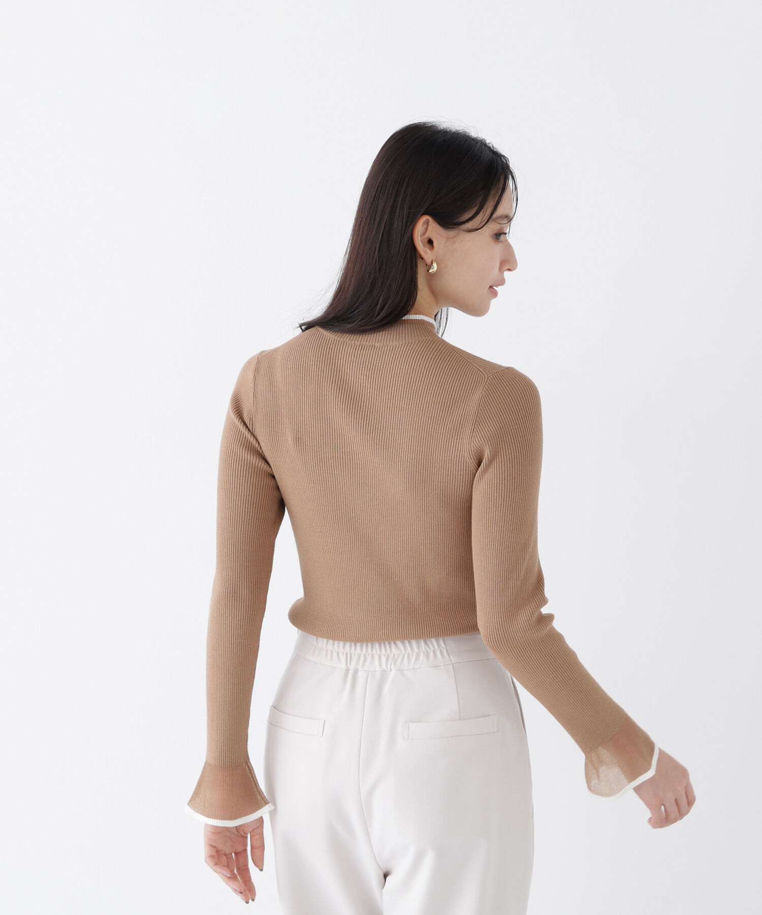  「シアーフレアカフスリブニット 26AW」|ニット・セーター|