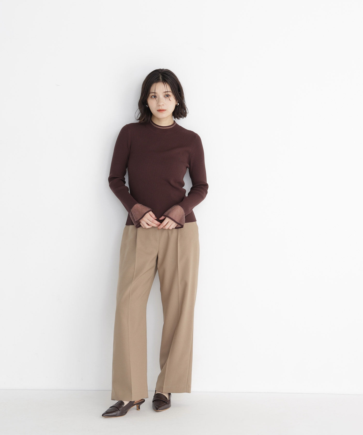  「シアーフレアカフスリブニット 26AW」|ニット・セーター|