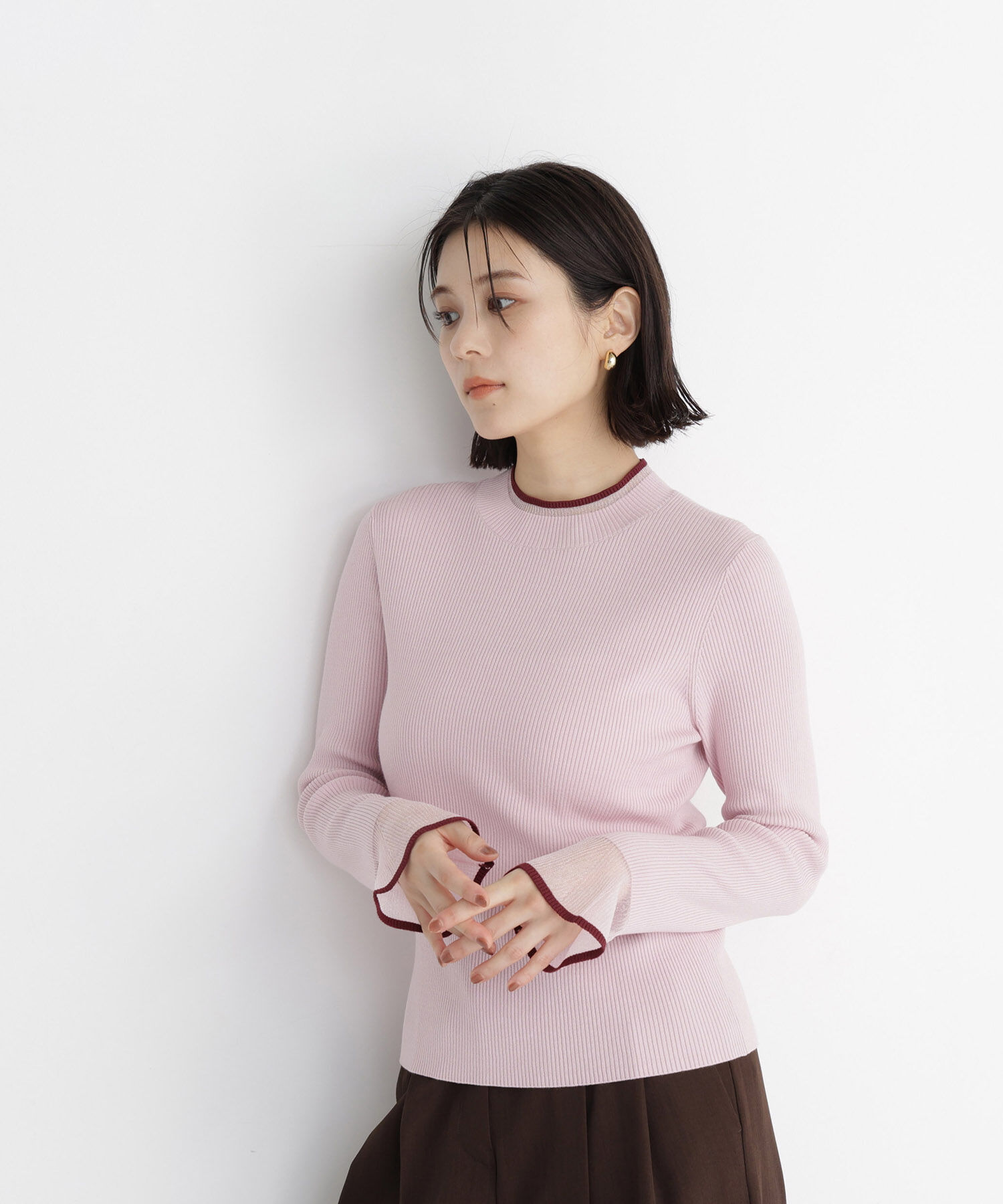  「シアーフレアカフスリブニット 26AW」|ニット・セーター|