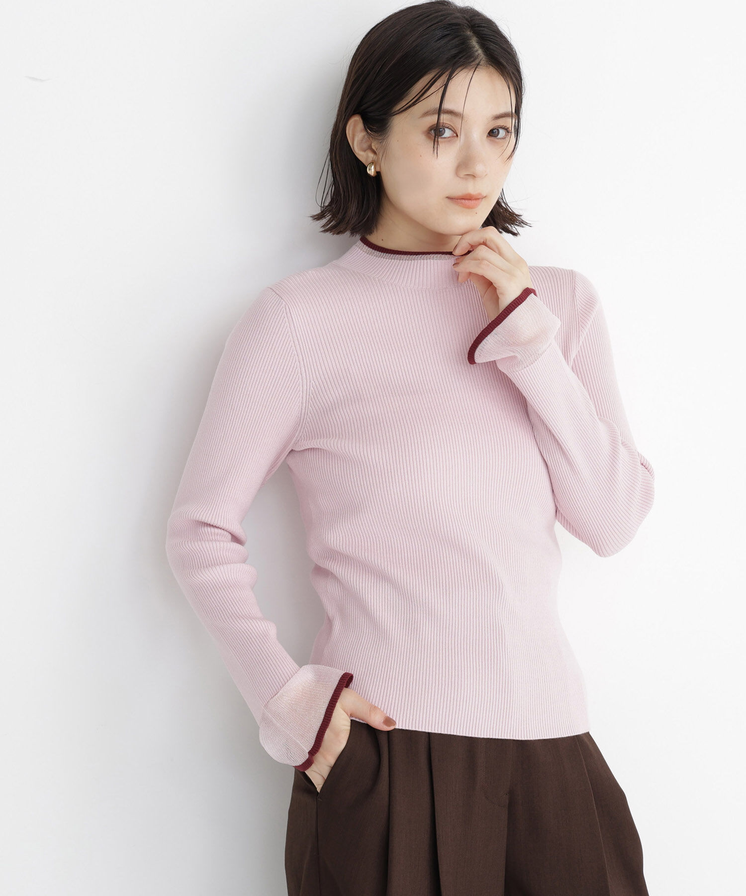  「シアーフレアカフスリブニット 26AW」|ニット・セーター|