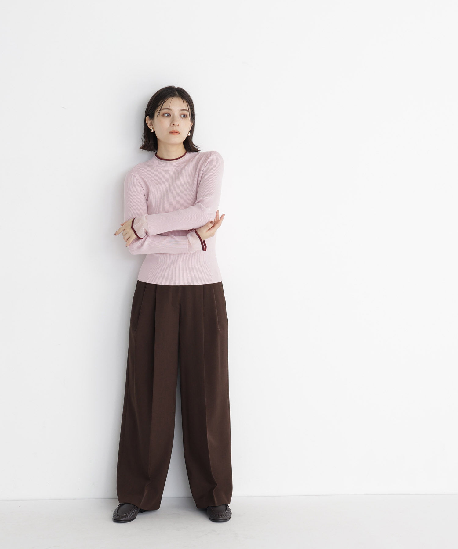  「シアーフレアカフスリブニット 26AW」|ニット・セーター|