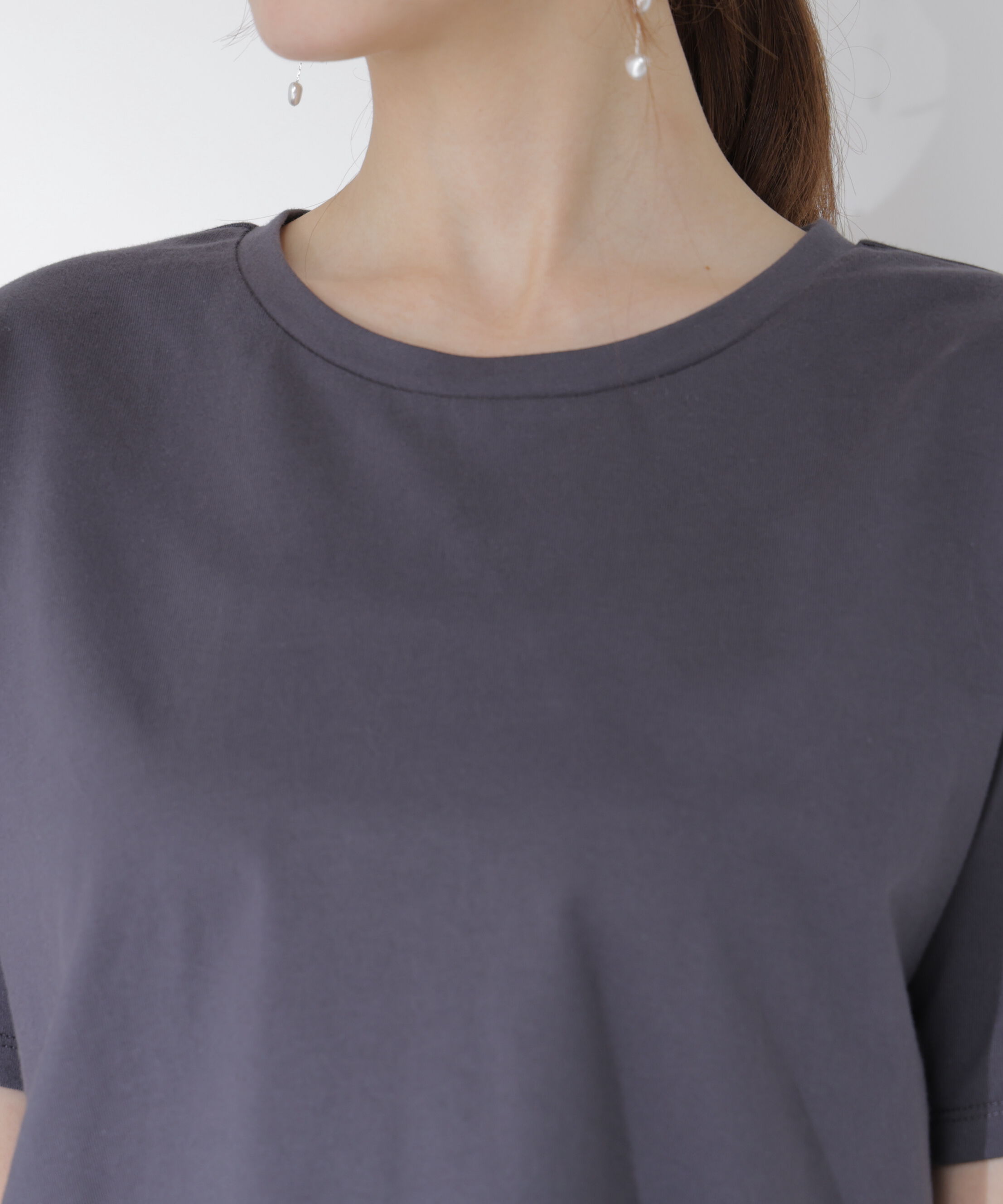 PROPORTION BODY DRESSING「＜EDIT COLOGNE＞見せかけレーストリムカットソー」|Tシャツ・カットソー|