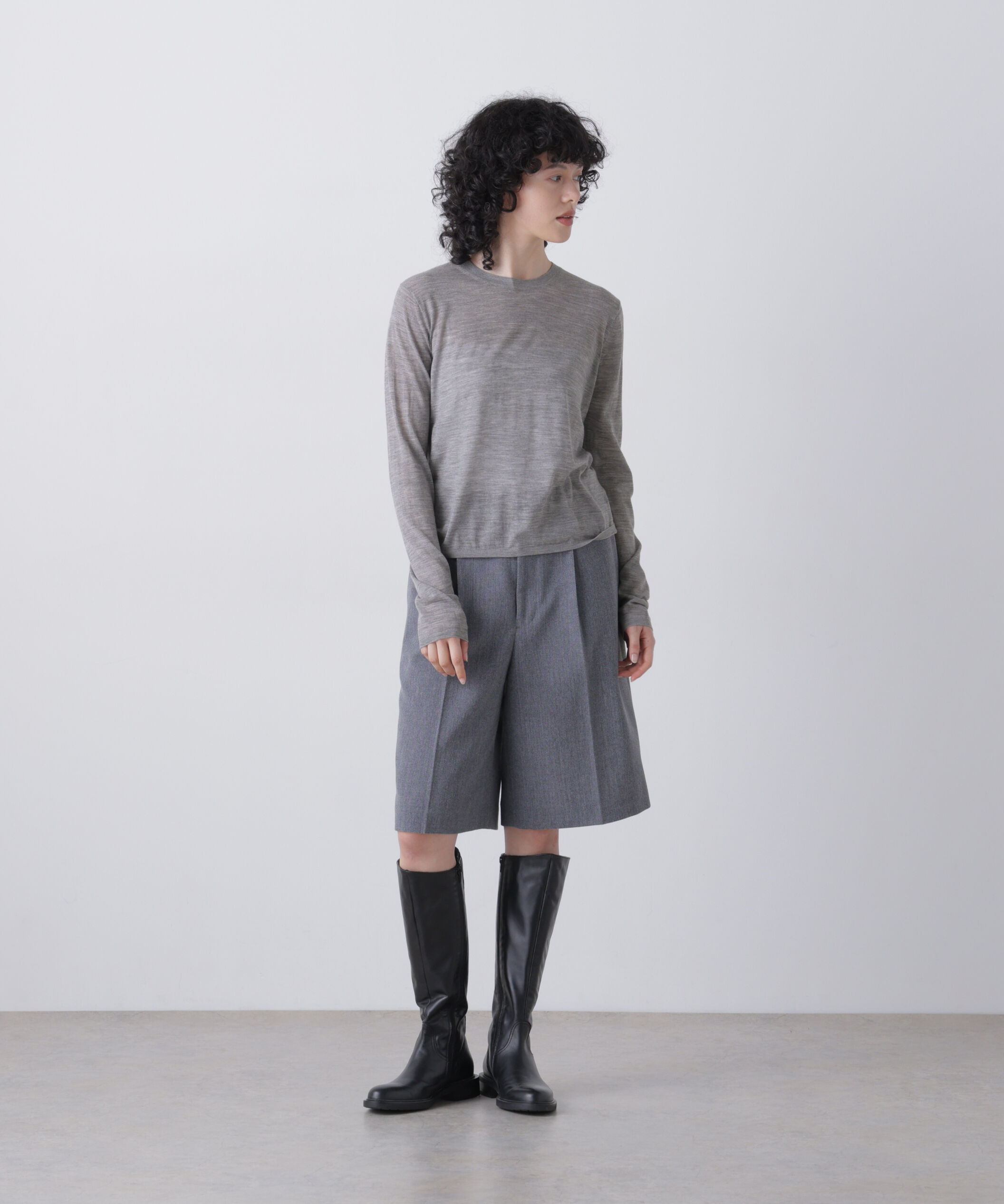 YLEVE 「YLEVE / 2/100 FINE WOOL SHEER KNIT PULLOVER」|ニット・セーター|