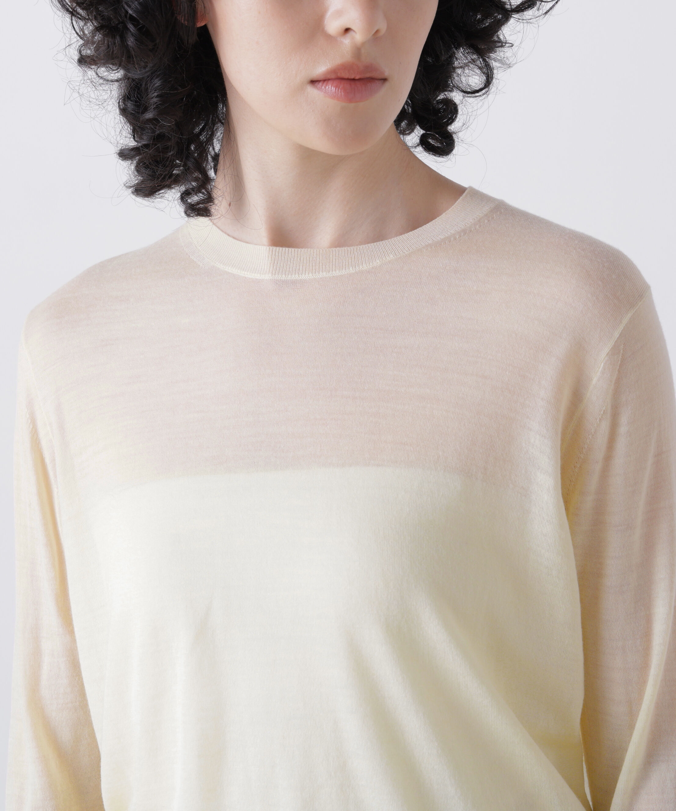 YLEVE 「YLEVE / 2/100 FINE WOOL SHEER KNIT PULLOVER」|ニット・セーター|