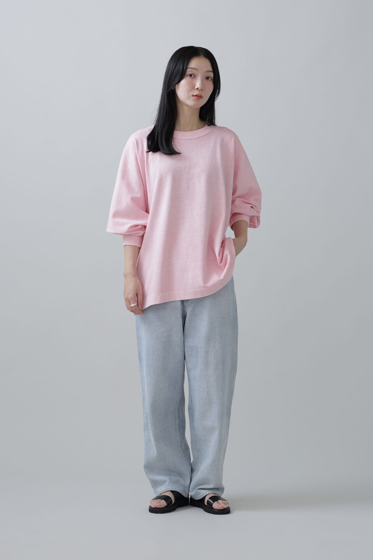 YLEVE 「YLEVE / PIGMENT DYE  OPEN END COTTON P/O」|Tシャツ・カットソー|