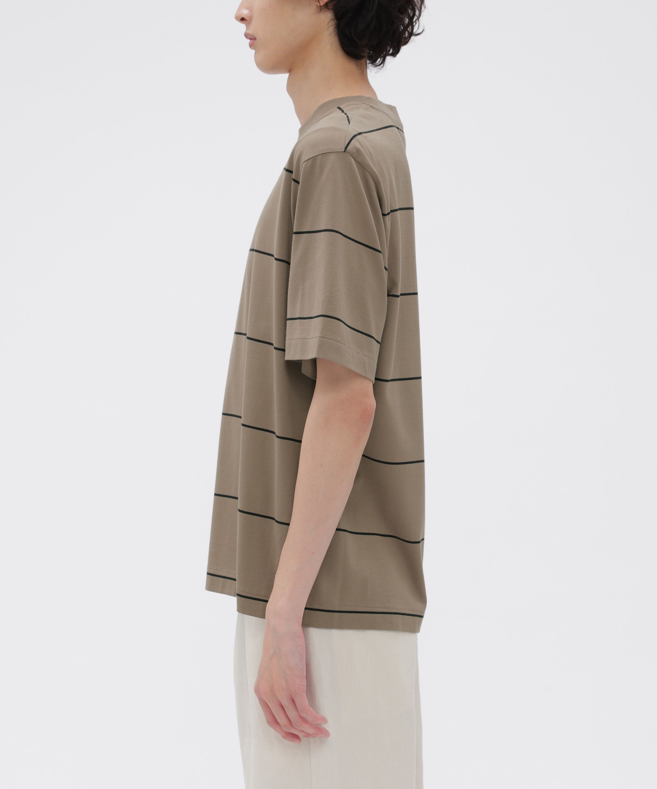 MARGARET HOWELL「FINE COTTON STRIPE JERSEY TOP」|Tシャツ・カットソー|