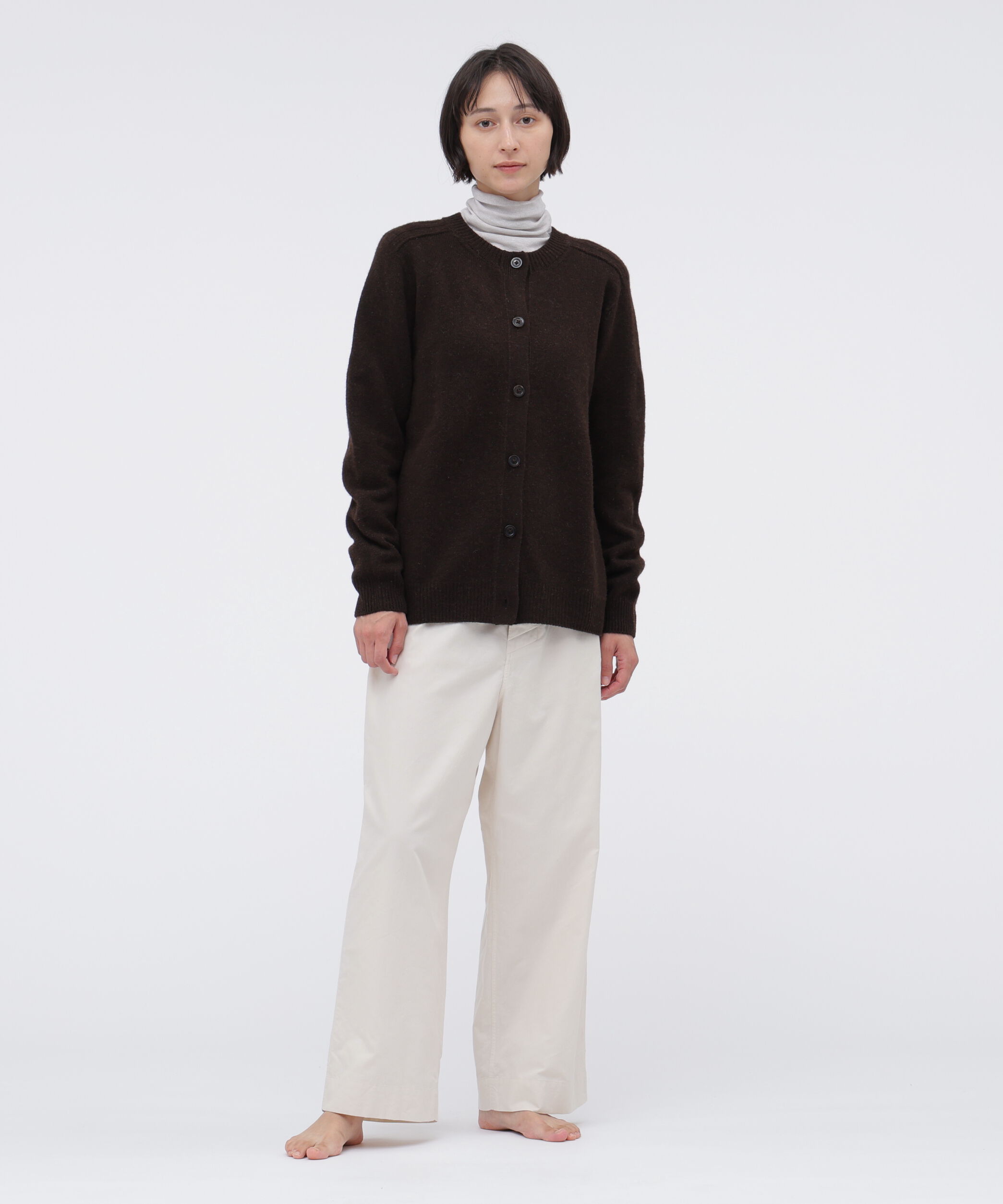 MARGARET HOWELL HOUSEHOLDGOODS「NATURAL WOOL KNITWEAR」|カーディガン|