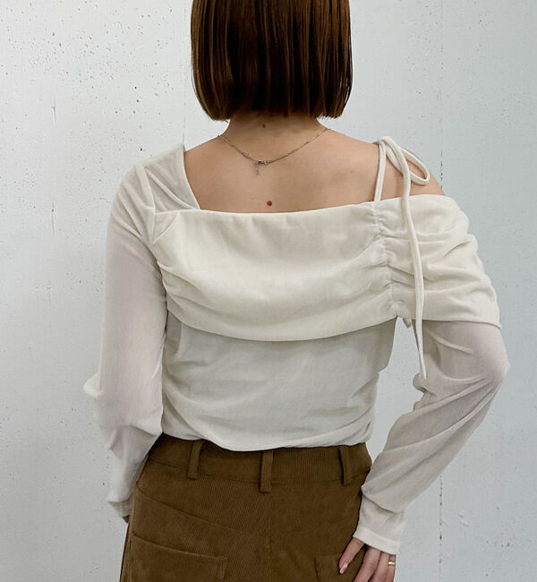 archives「シアーベロアギャザーワンショルＴＯＰＳ」|Tシャツ・カットソー|